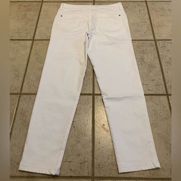Cleo White Slim Fit Pants - Size 4 - Cotton Blend - Picture 6 of 7